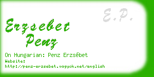 erzsebet penz business card